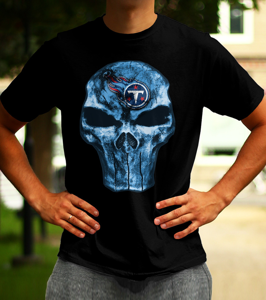 Tennessee Titans Skull Logo V4 T-Shirt