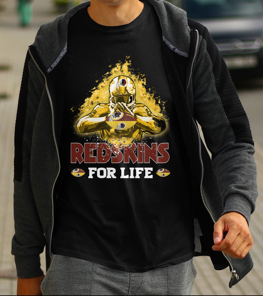 Redskins For Life Washington Nfl Football Helmet T-Shirt