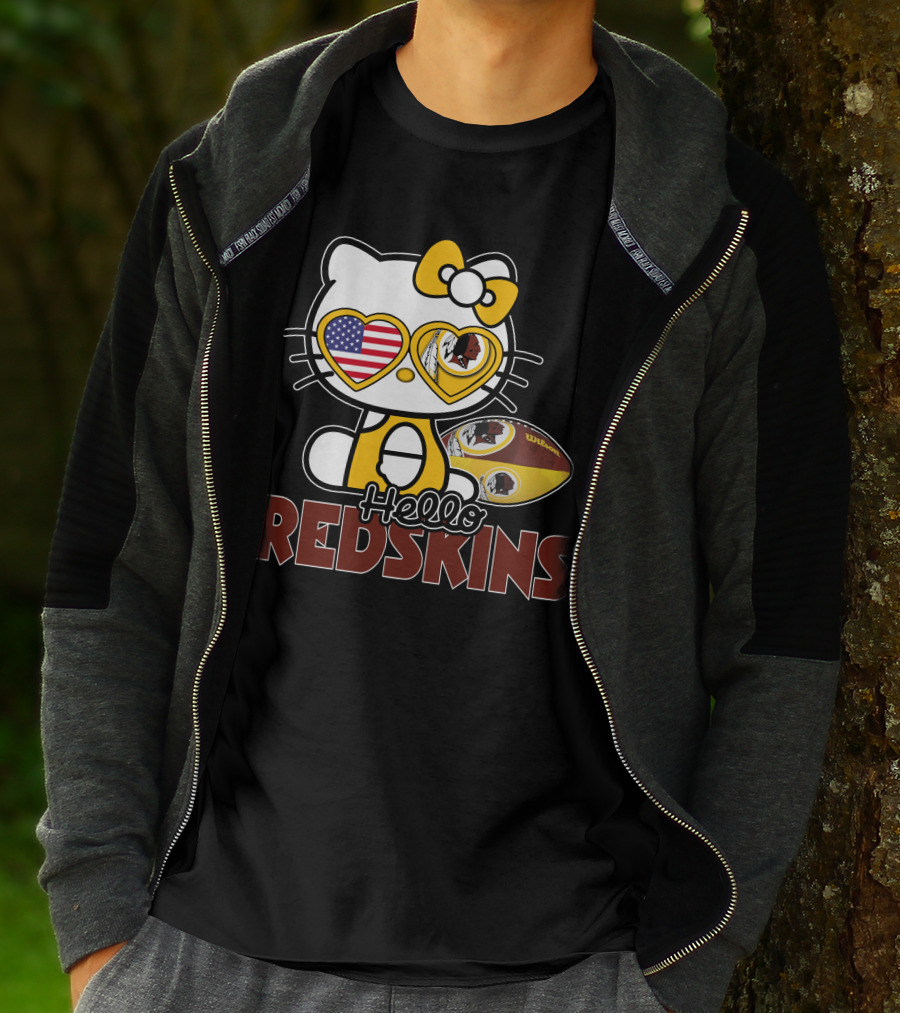 Hello Kitty Redskins American Football Crossover T-Shirt