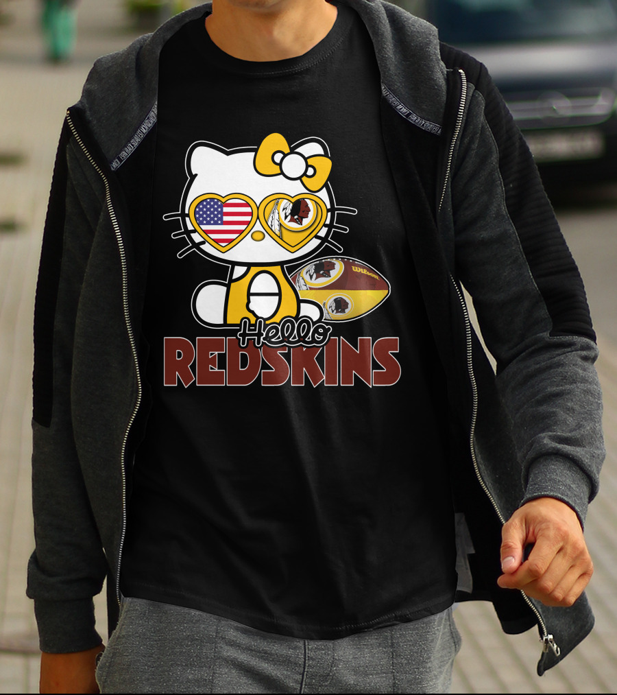 Hello Kitty Redskins American Football Crossover T-Shirt
