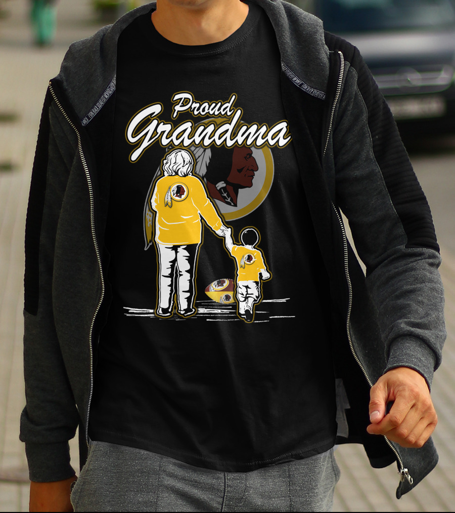 Proud Grandma Washington Redskins Football Family Heritage T-Shirt