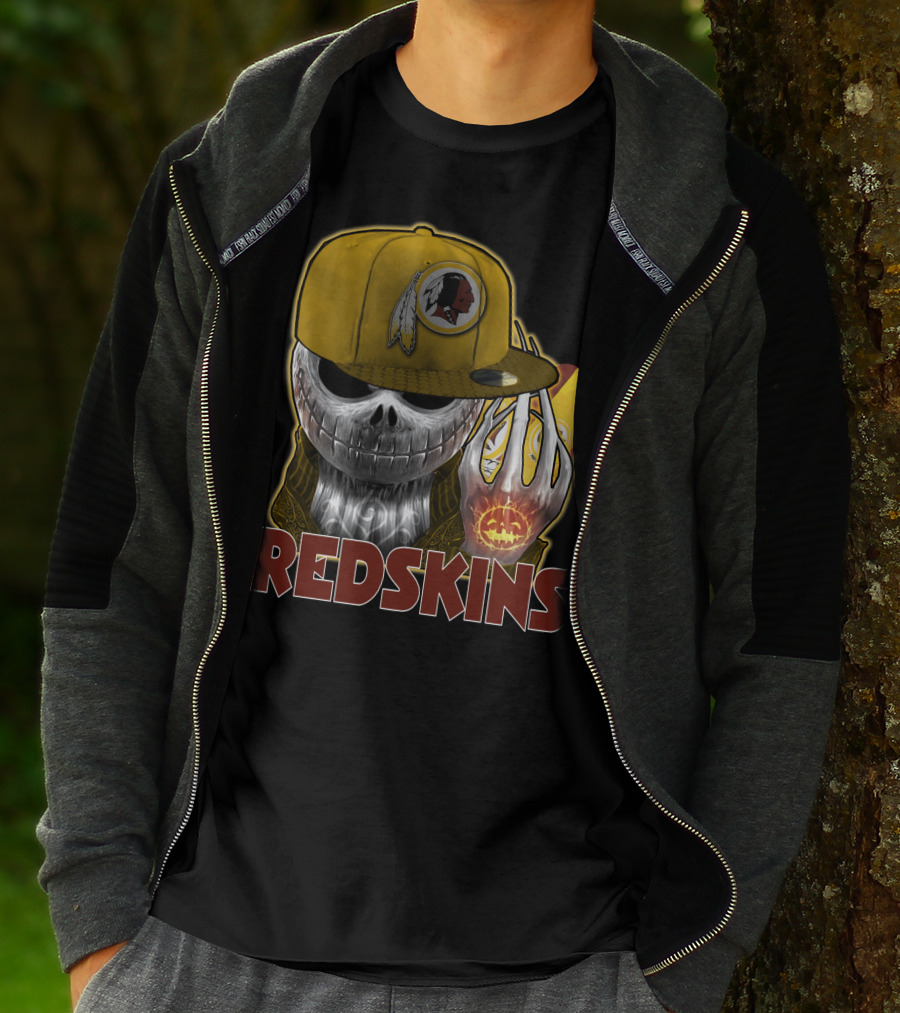 Jackskull Redskins Halloween Pumpkin T-Shirt