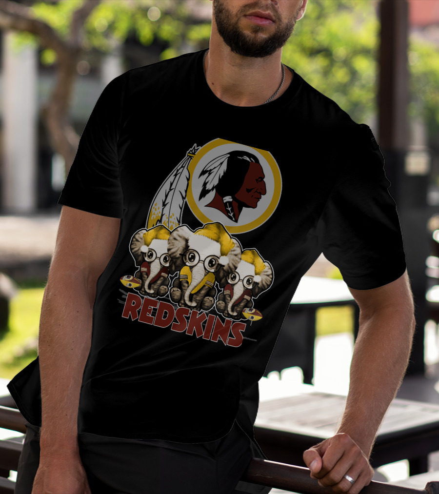 Redskins Washington Elephants Christmas T-Shirt