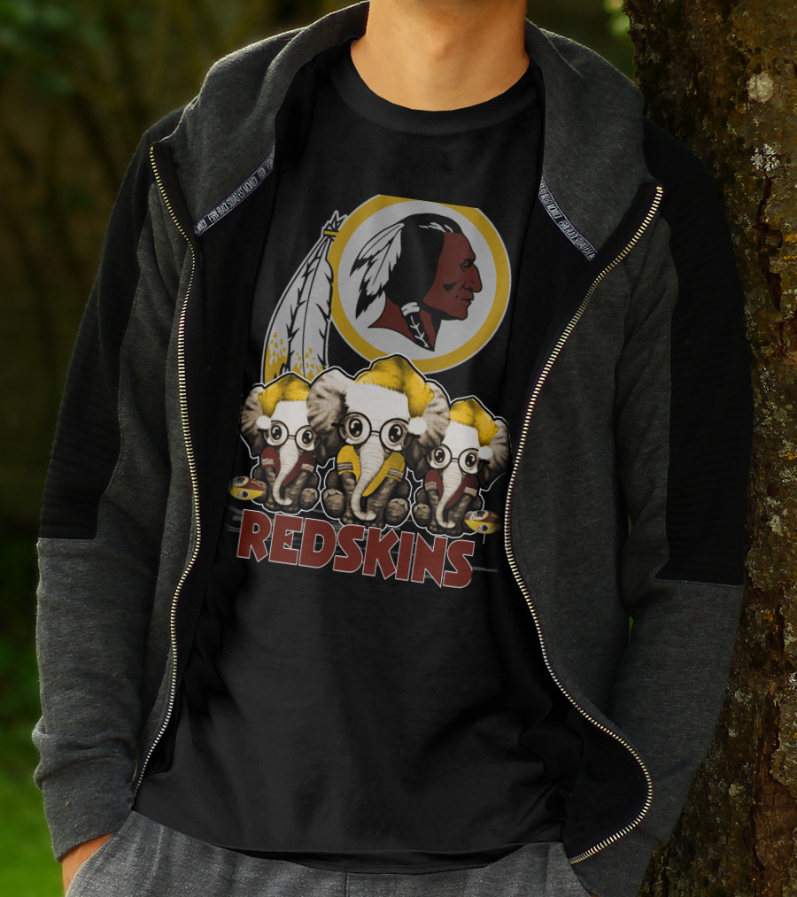 Redskins Washington Elephants Christmas T-Shirt