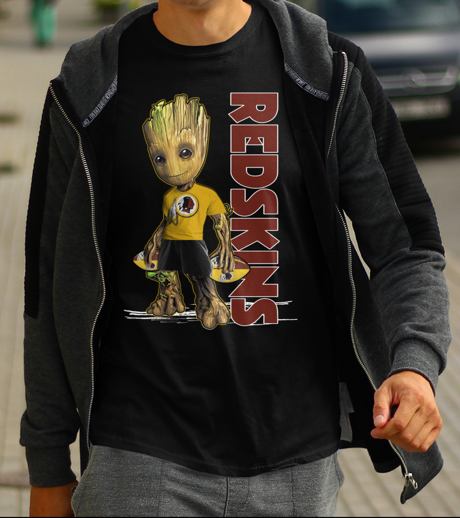 Groot V1 Washington Redskins Football Character T-Shirt