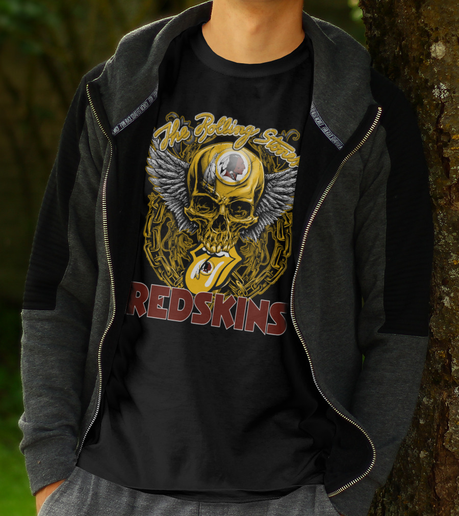 The Rolling Stones Redskins Skull Winged T-Shirt