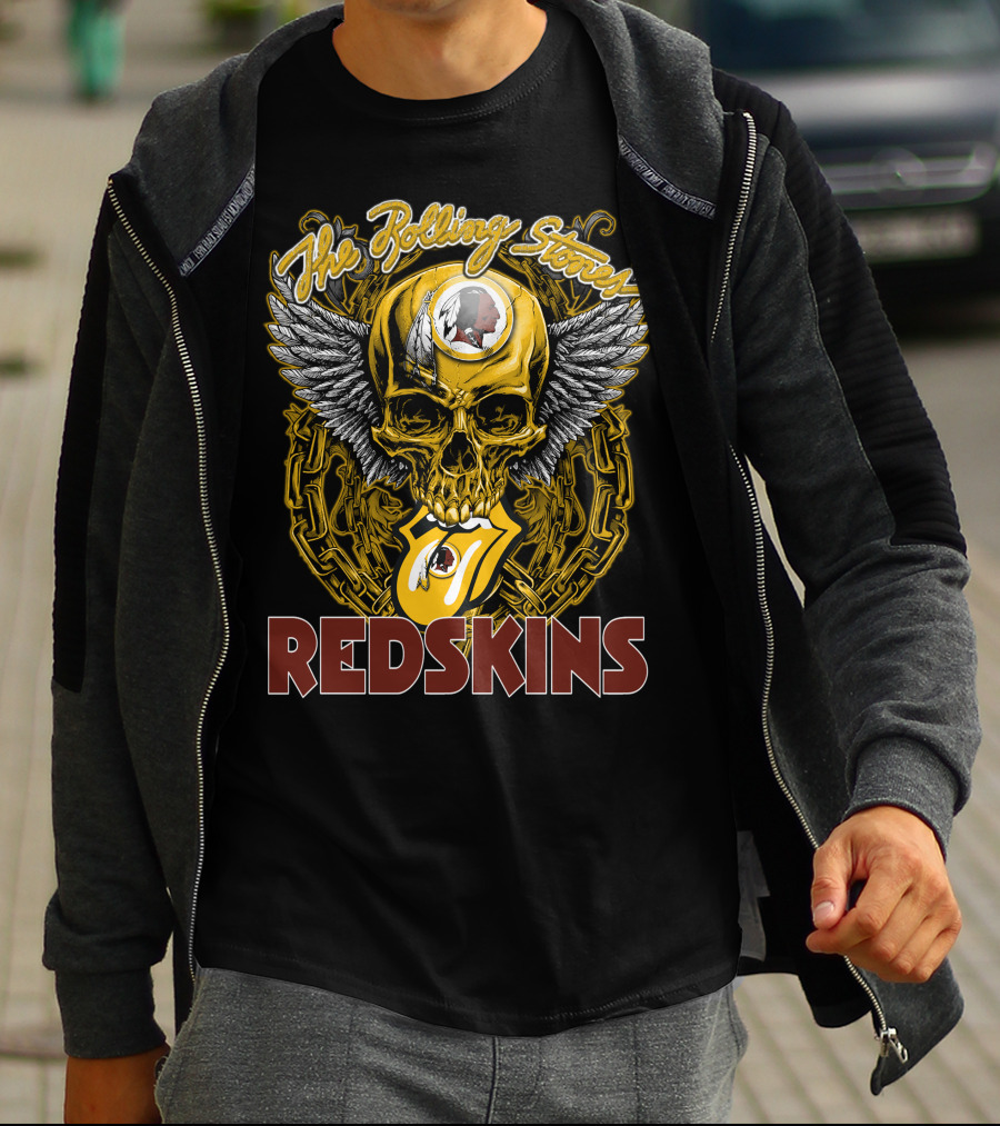 The Rolling Stones Redskins Skull Winged T-Shirt