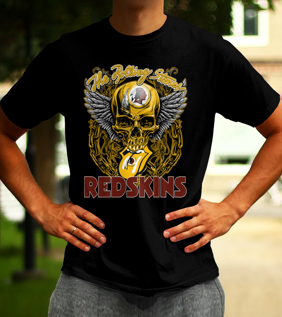 The Rolling Stones Redskins Skull Winged T-Shirt