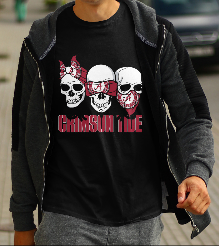 Skull Crimson Tide Alabama T-Shirt