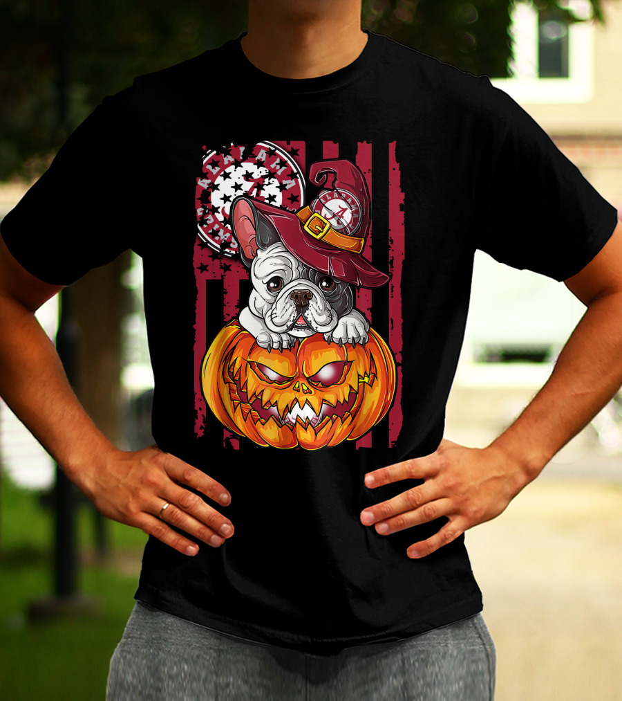 Alabama Crimson Tide Bulldog Halloween Pumpkin T-Shirt