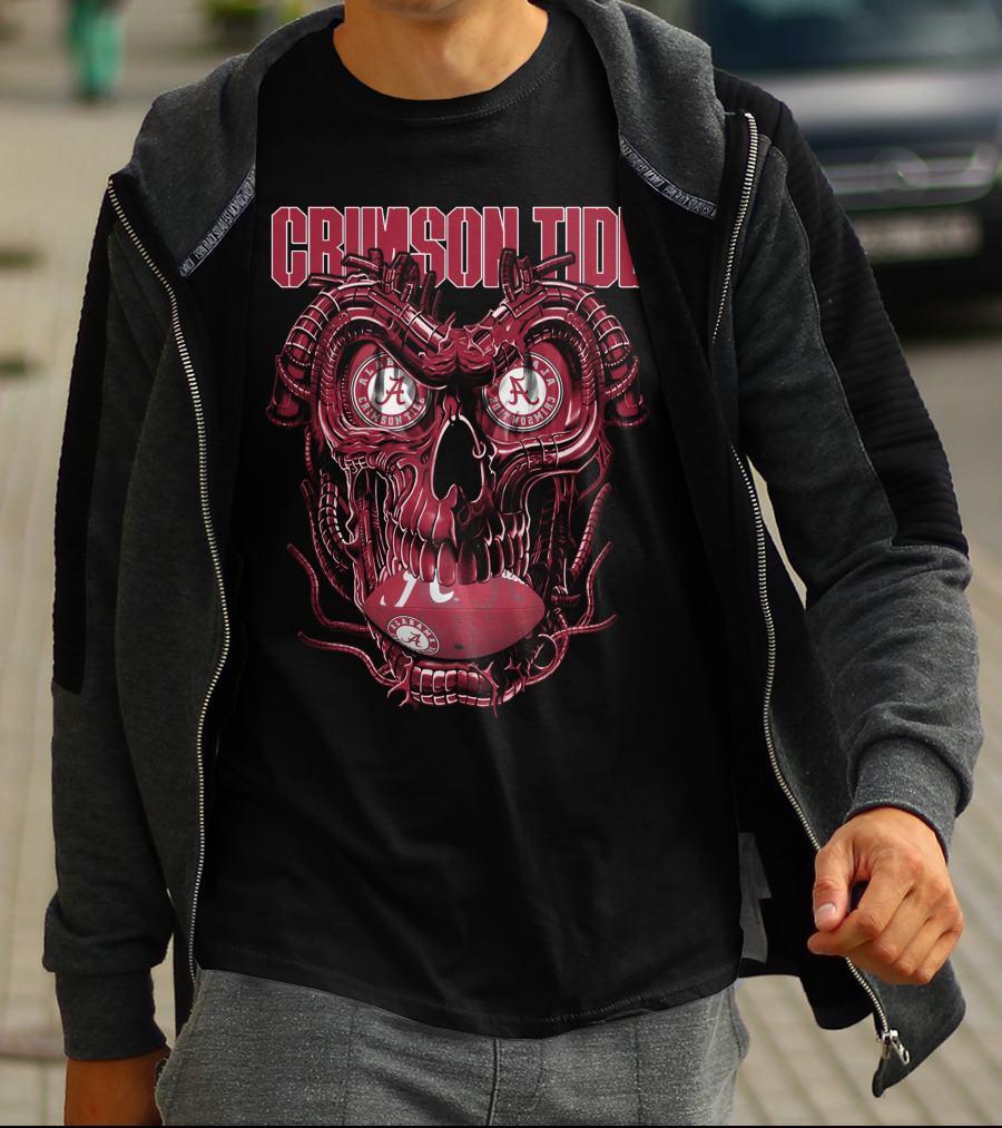 Crimson Tide Dragonskull Alabama Football T-Shirt