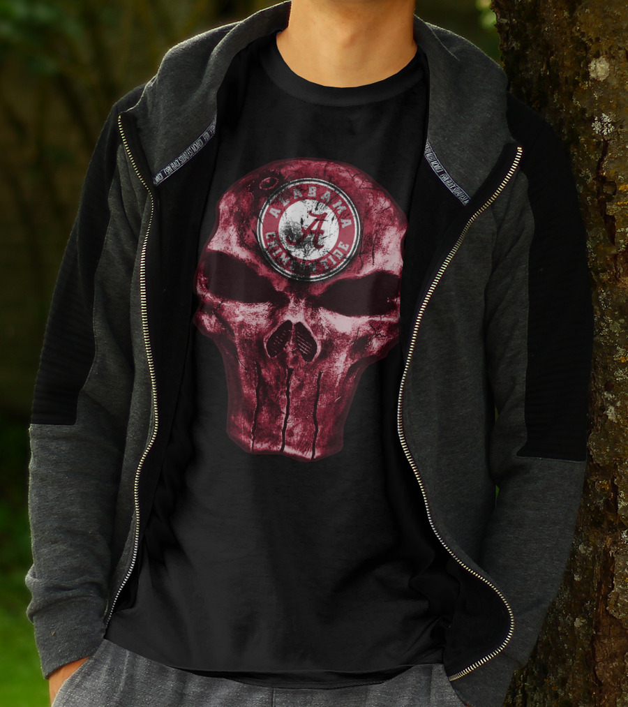 Skull Alabama Crimson Tide Плакат T-Shirt