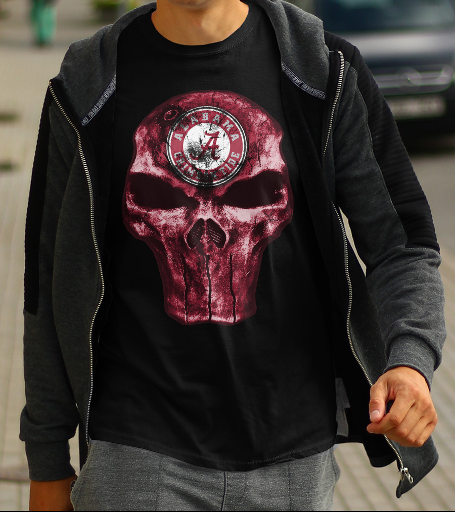 Skull Alabama Crimson Tide Плакат T-Shirt