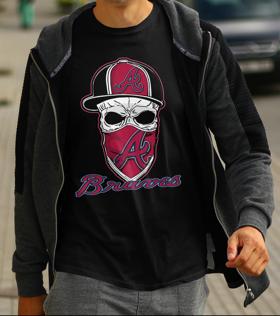 Atlanta Braves Skull Hat A T-Shirt