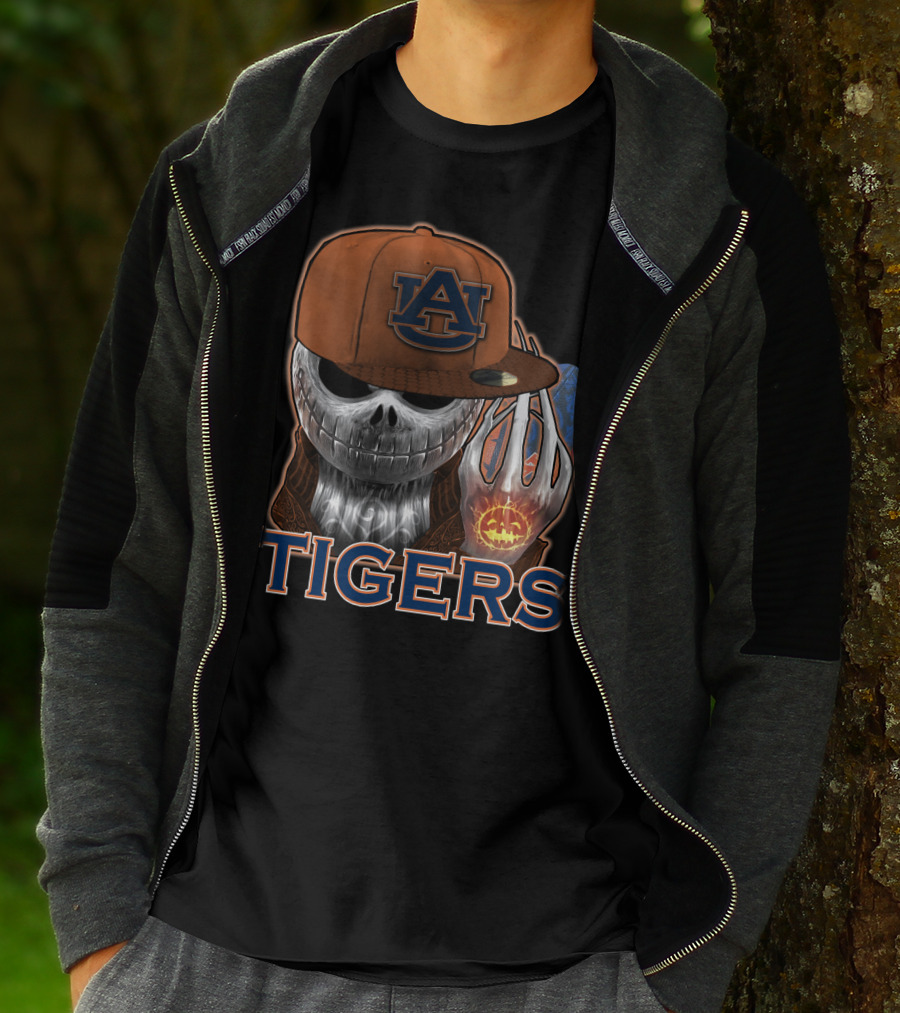 Jackskull Auburn Tigers Halloween Spirit T-Shirt