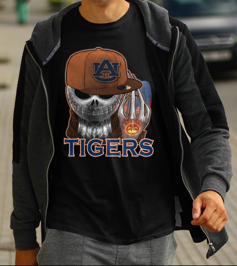 Jackskull Auburn Tigers Halloween Spirit T-Shirt