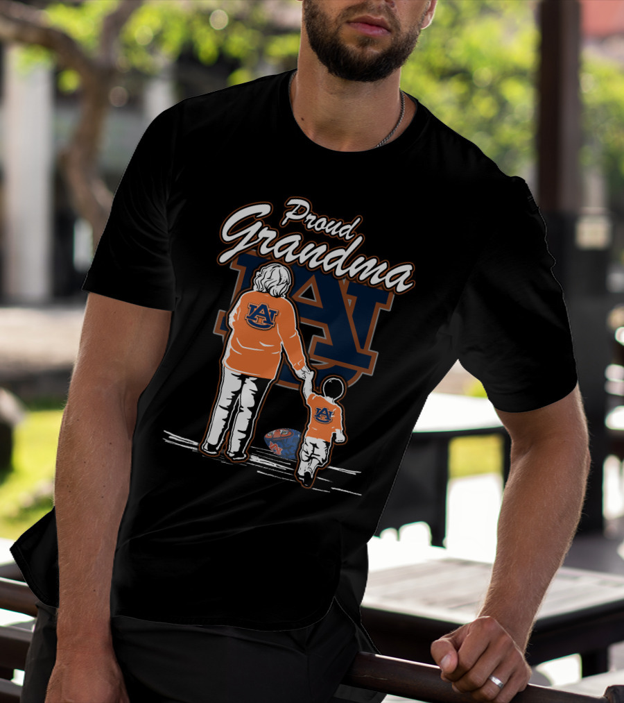 Proud Grandma Auburn Tigers Family Team Spirit T-Shirt