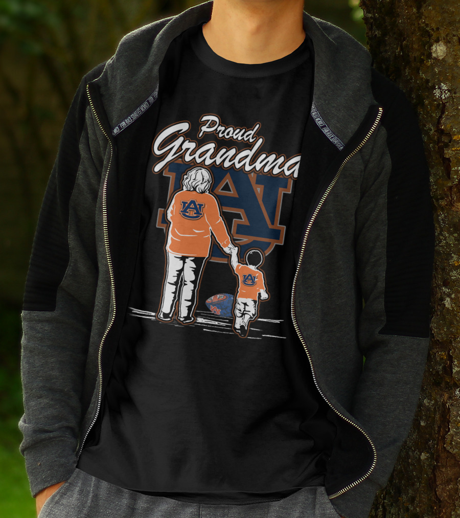 Proud Grandma Auburn Tigers Family Team Spirit T-Shirt