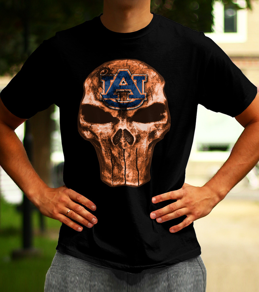 Skull Au Auburn Tigers T-Shirt