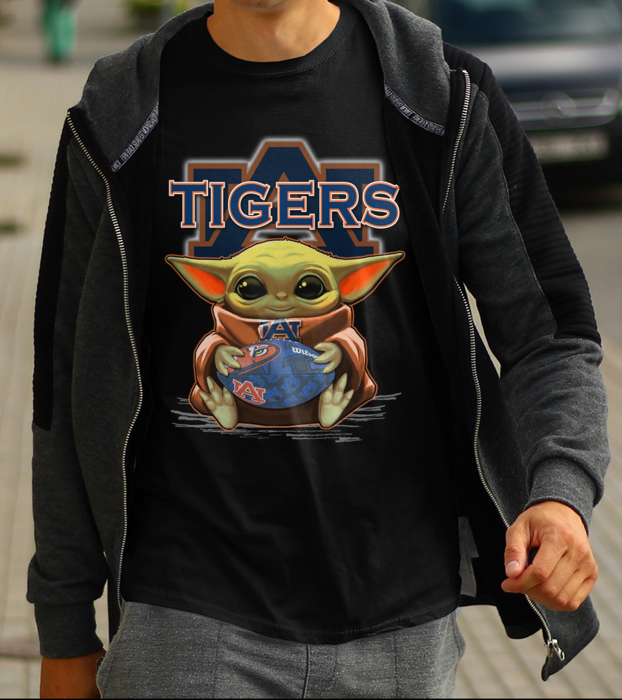 Auburn Tigers Yoda Football Fan T-Shirt