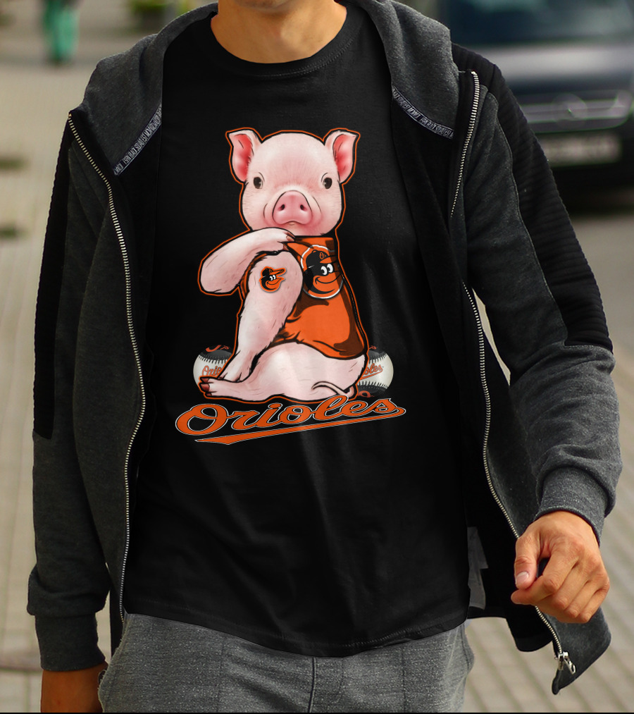 Orioles Pig Mascot Baseball Baltimore Orioles T-Shirt