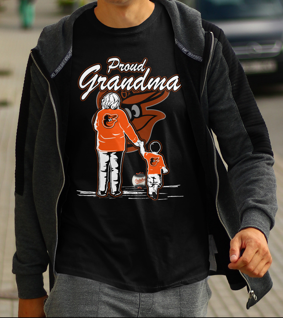 Proud Grandma Baltimore Orioles Family Baseball Fan T-Shirt