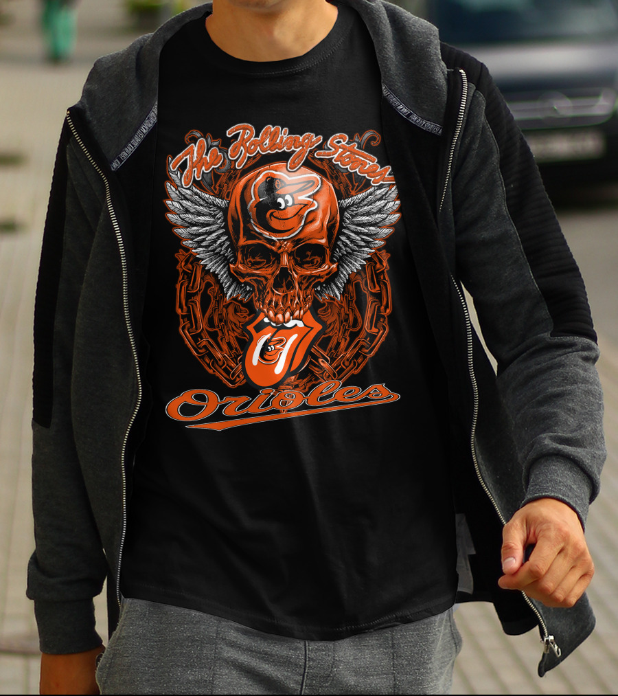 The Rolling Stones Orioles Skull Wings T-Shirt