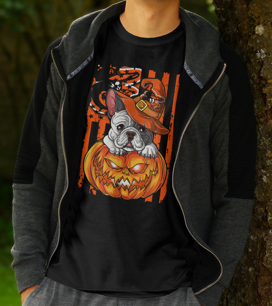 Hlw Bulldog Halloween Baltimore Orioles Jack-o'-Lantern T-Shirt