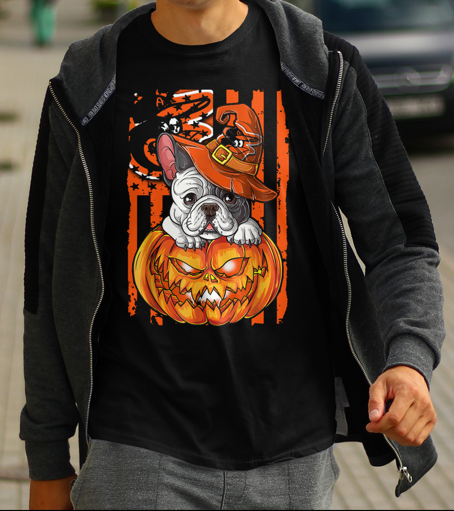 Hlw Bulldog Halloween Baltimore Orioles Jack-o'-Lantern T-Shirt