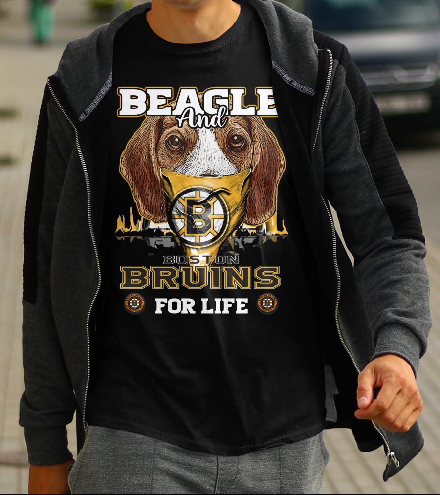 Beagle And Boston Bruins For Life T-Shirt