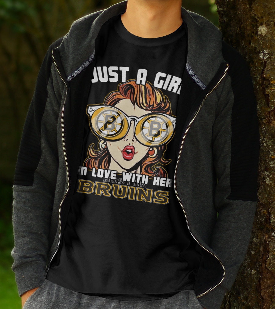 Just A Girl In Love With Her Boston Bruins T-Shirt