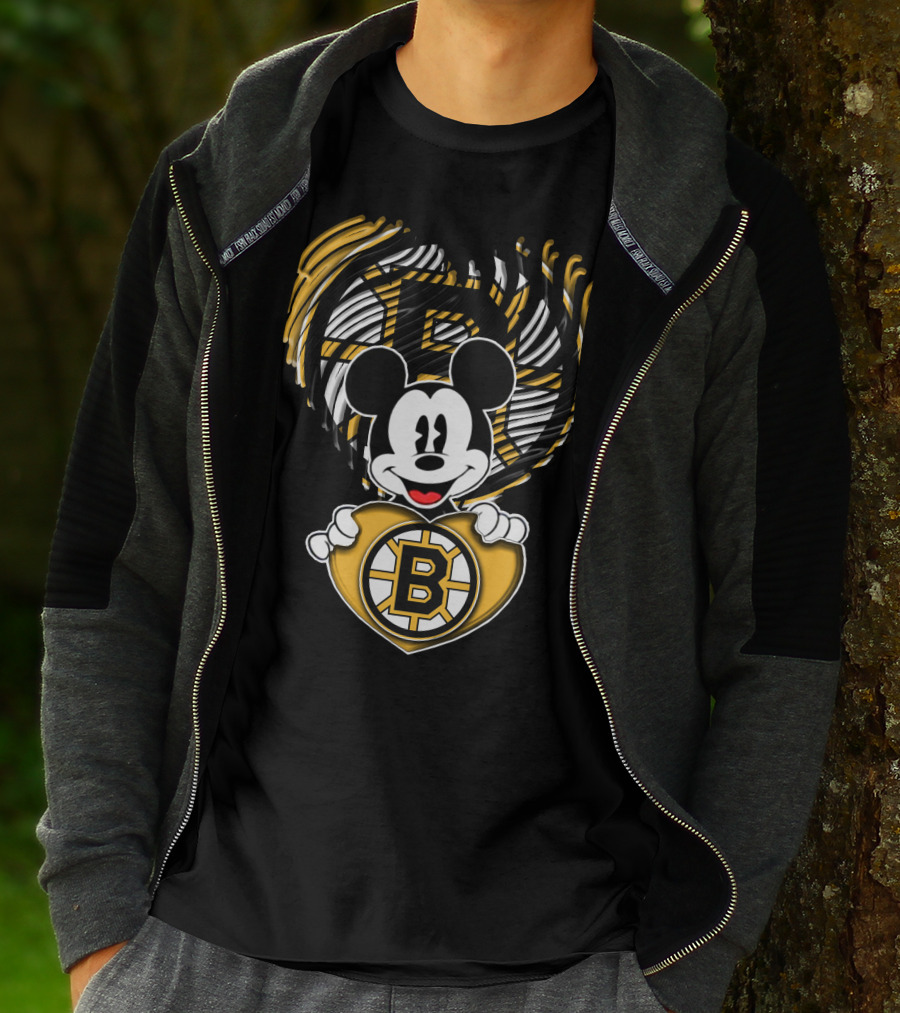 Mick Heart Boston Bruins T-Shirt
