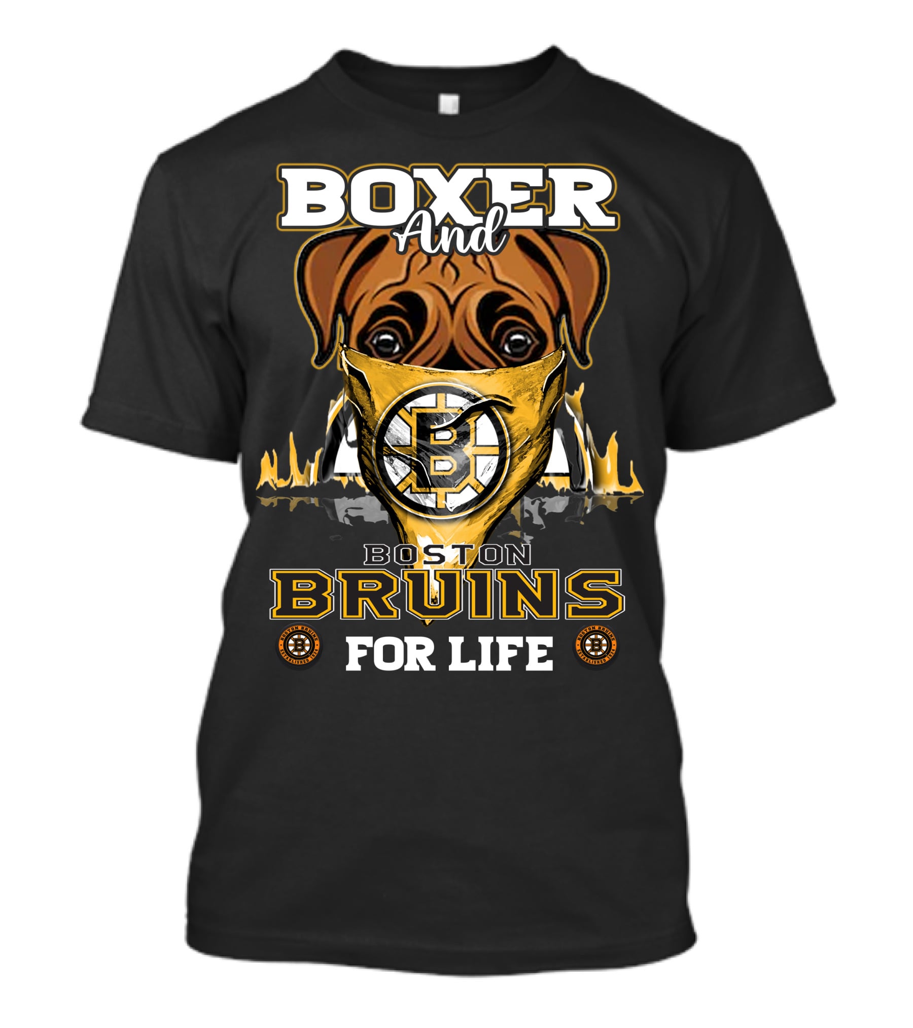 Boxer And Boston Bruins For Life T-Shirt