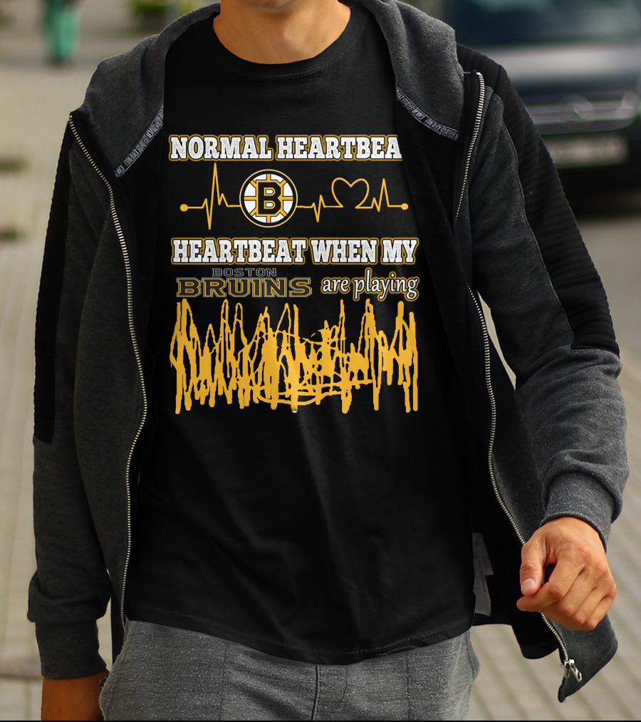 Normal Heartbeat Heartbeat When My Boston Bruins Are Playing T-Shirt