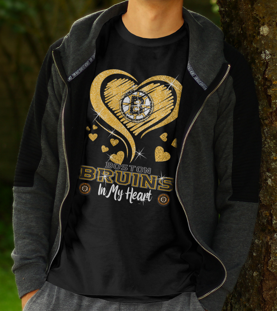 Boston Bruins Heart Logo In My Heart T-Shirt