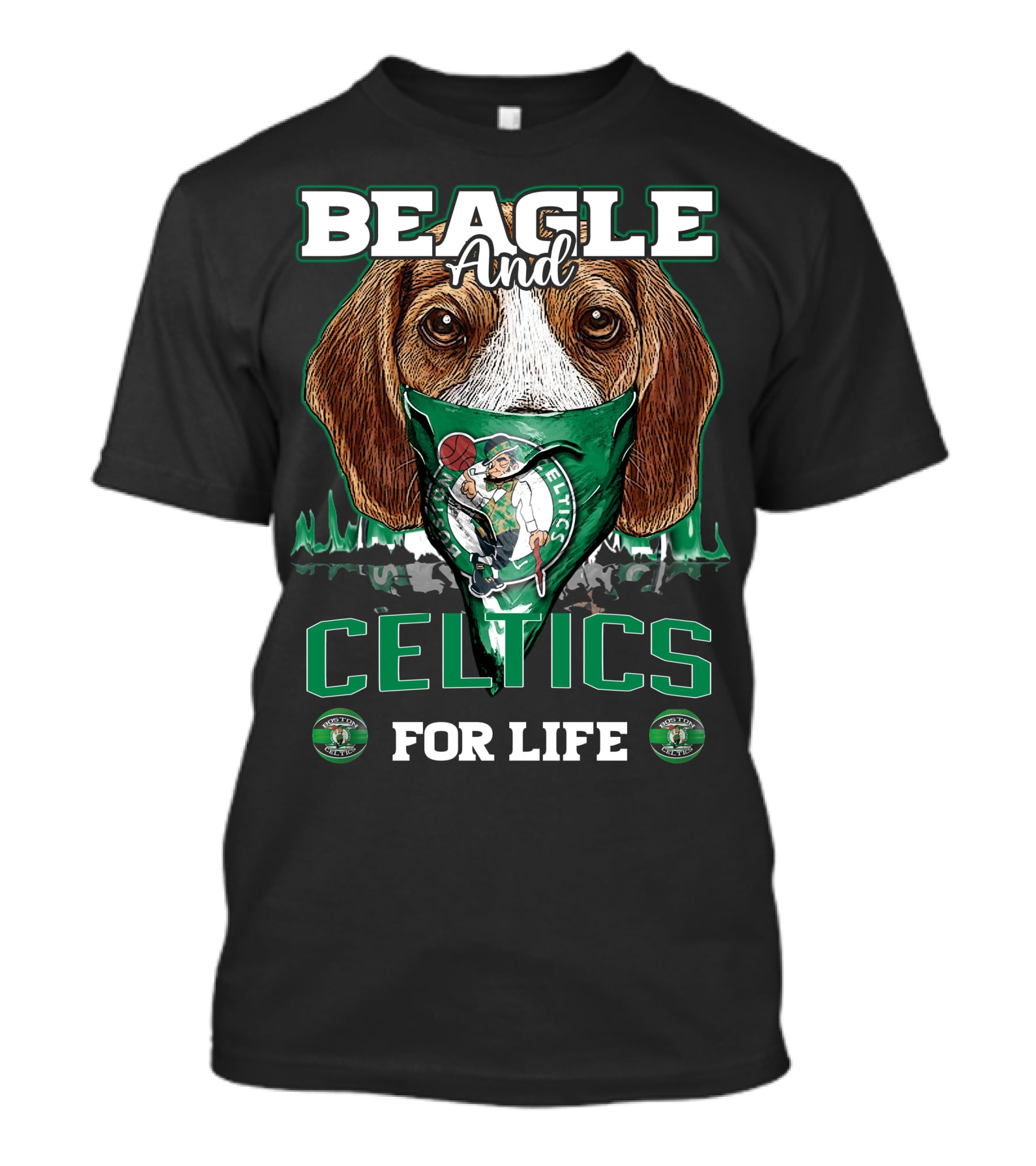 Beagle And Celtics For Life Boston Celtics T-Shirt