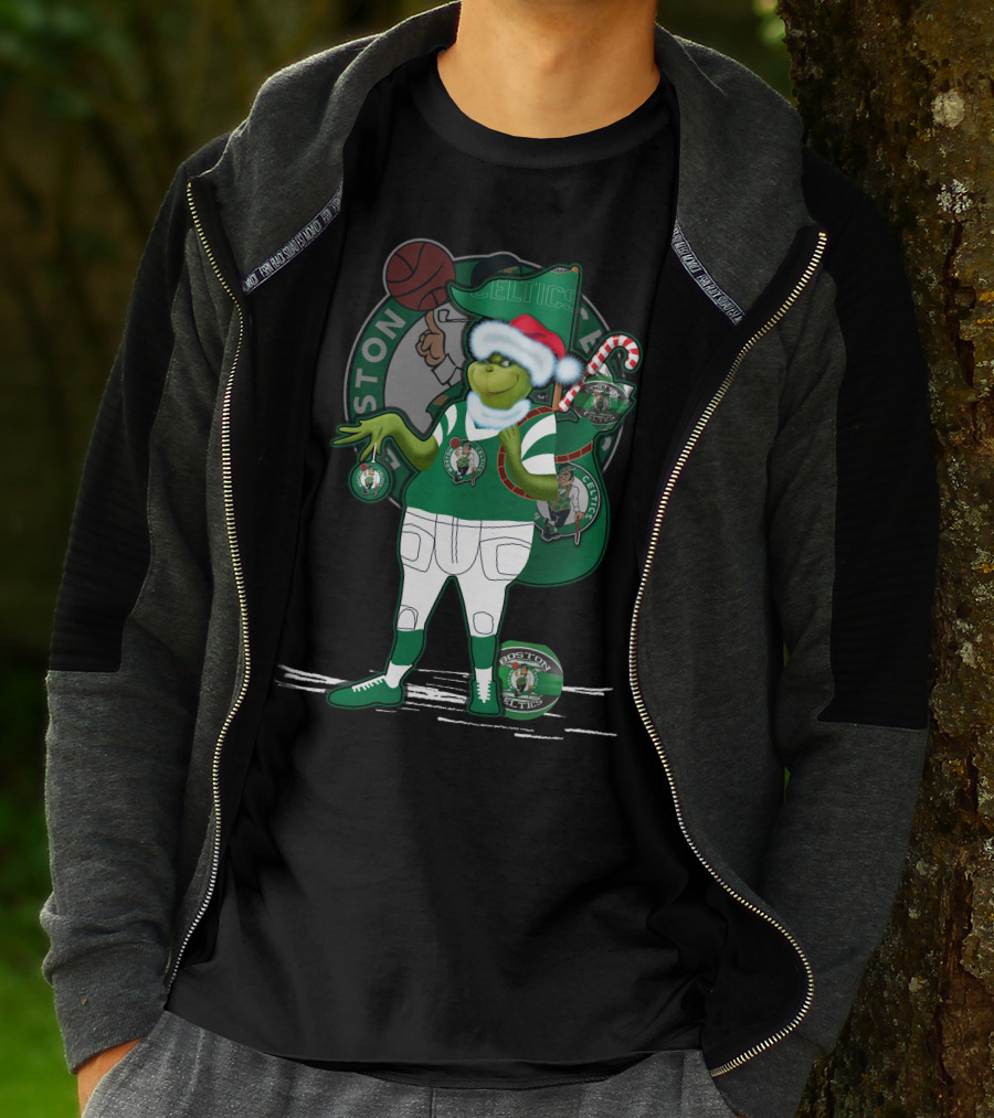 Grinchxmas Boston Celtics Holiday T-Shirt