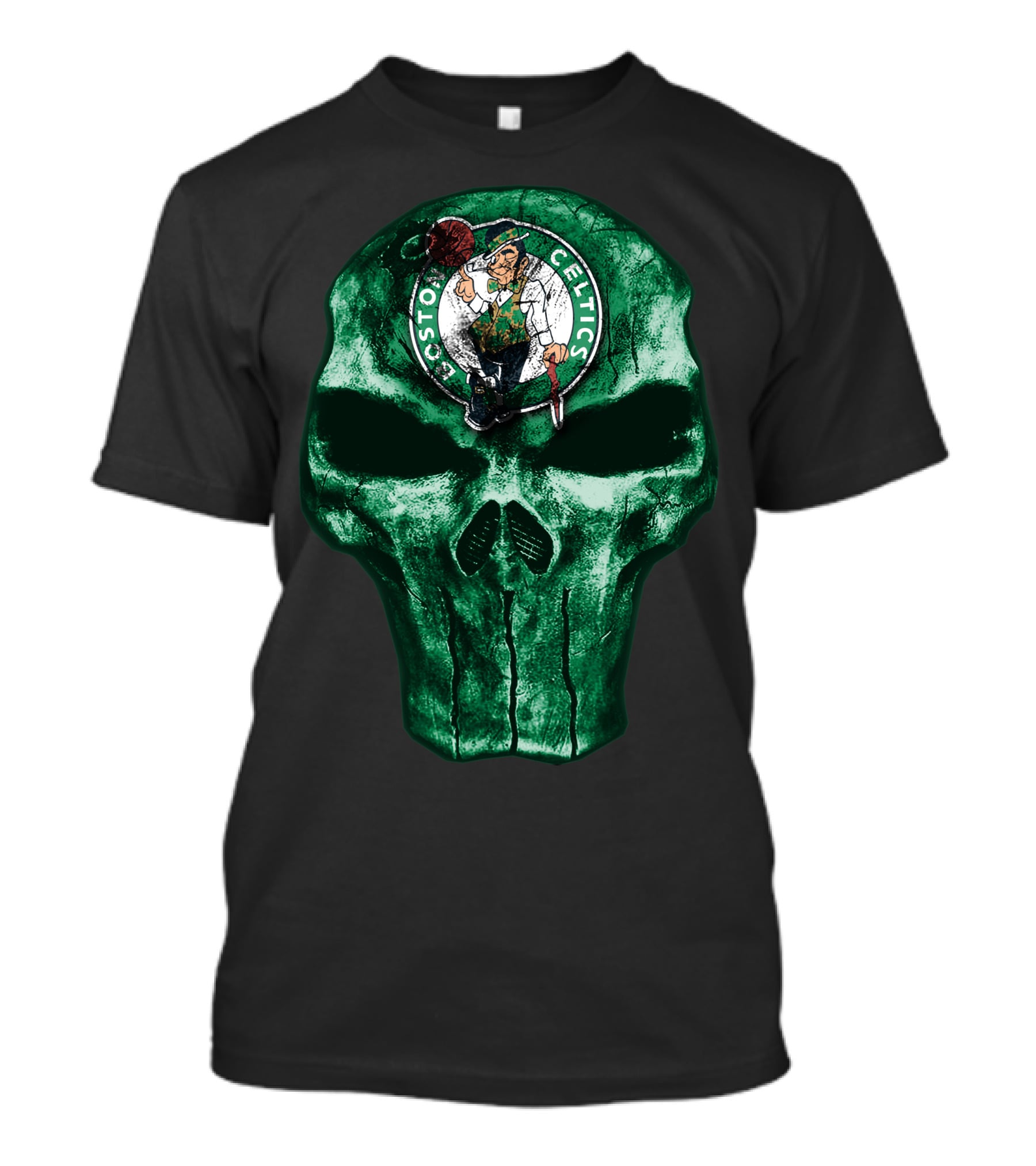 Boston Celtics Green Skull T-Shirt