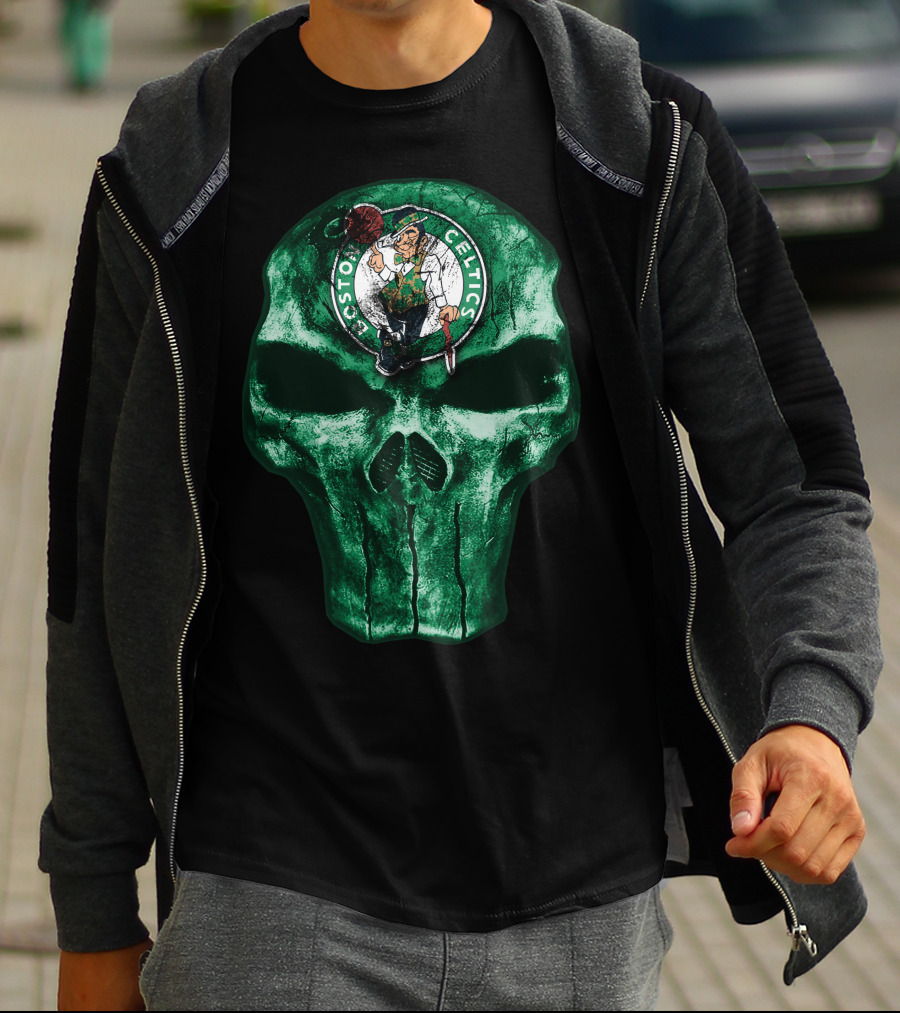 Boston Celtics Green Skull T-Shirt