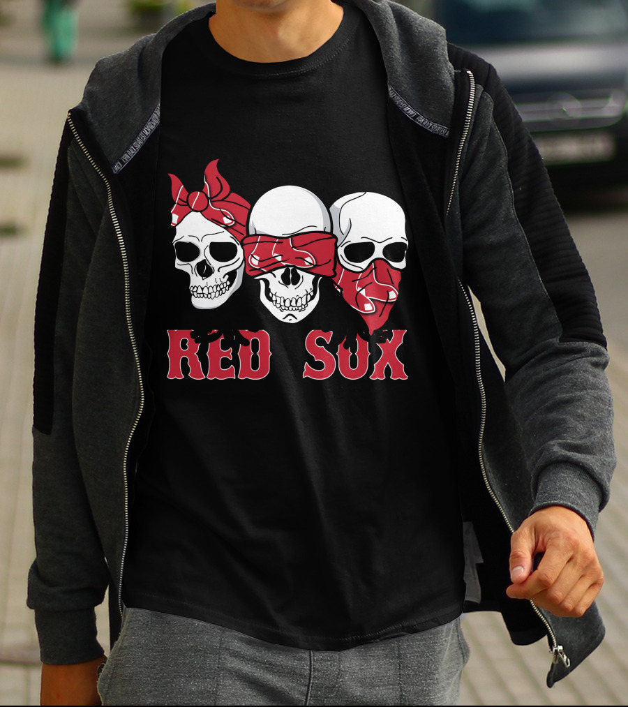Red Sox Three Skull T-Shirt