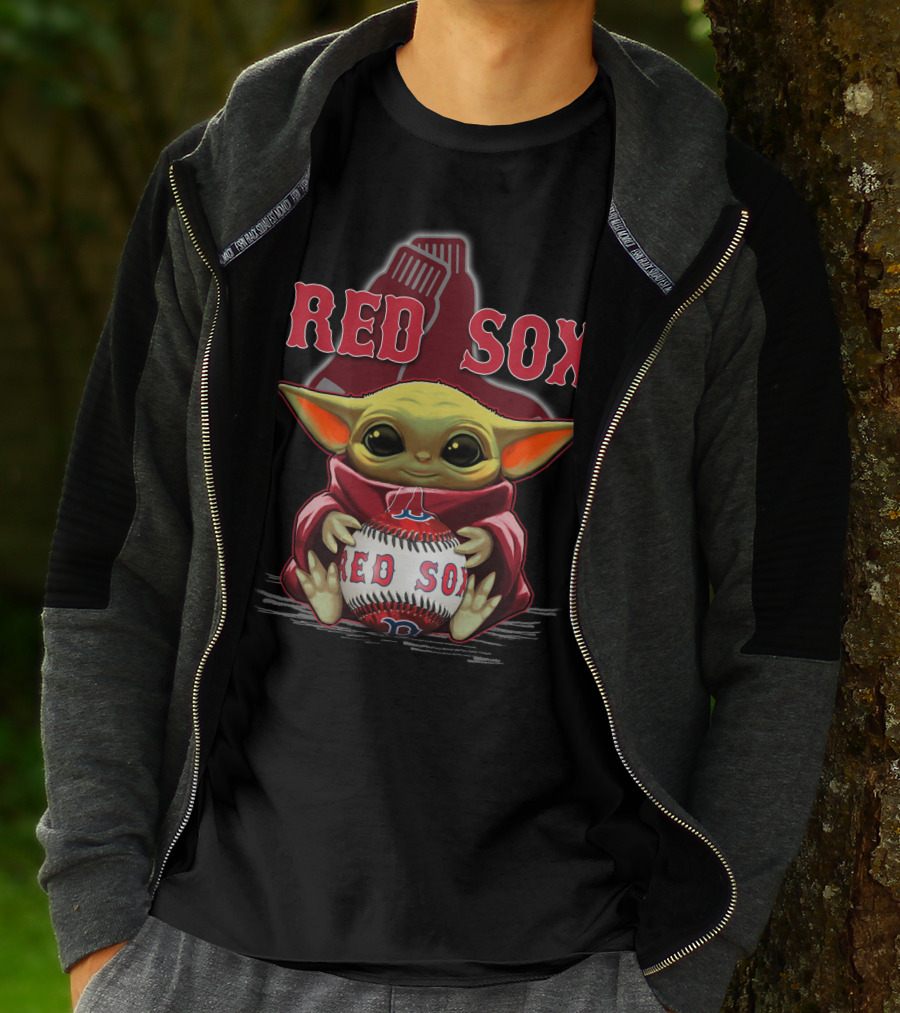 Yoda Red Sox Baseball Boston Fan Art Collaboration T-Shirt