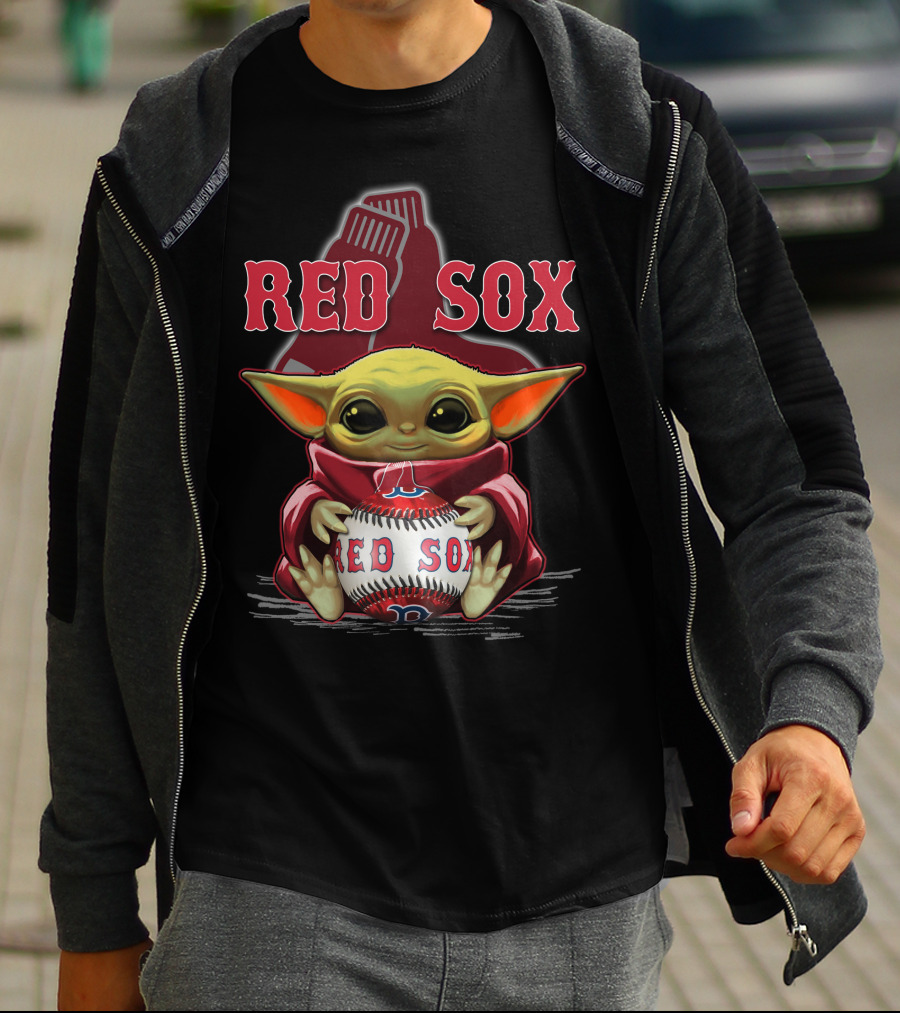 Yoda Red Sox Baseball Boston Fan Art Collaboration T-Shirt
