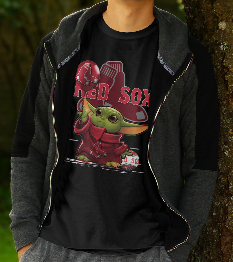 Baby Yoda Red Sox Baseball Magic T-Shirt
