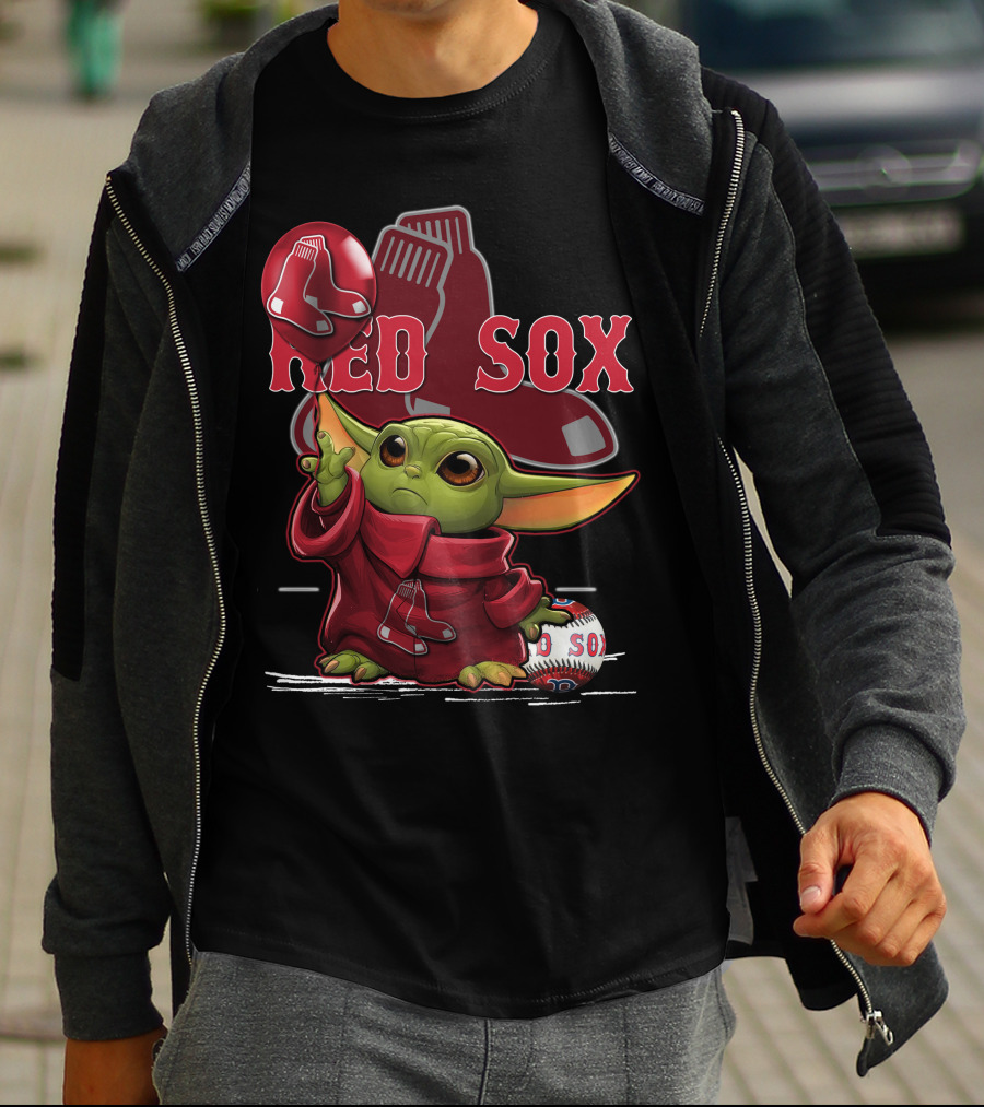 Baby Yoda Red Sox Baseball Magic T-Shirt
