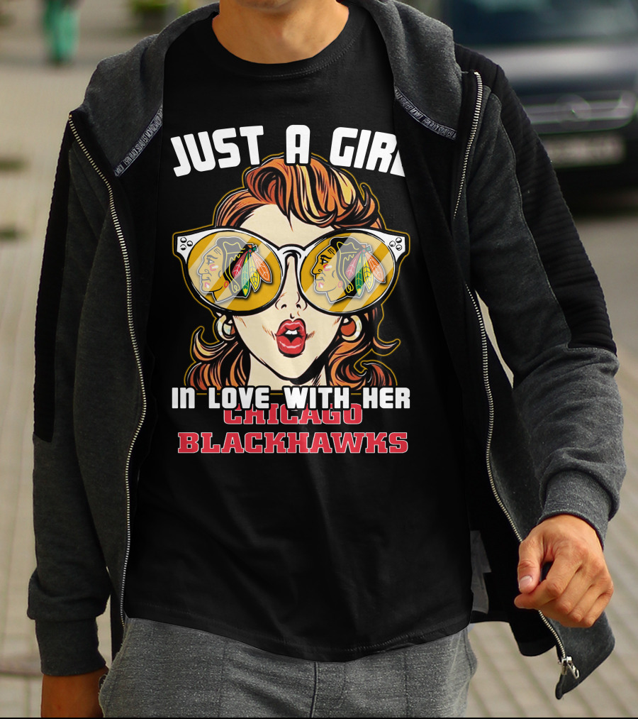 Just A Girl In Love With Her Chicago Blackhawks T-Shirt