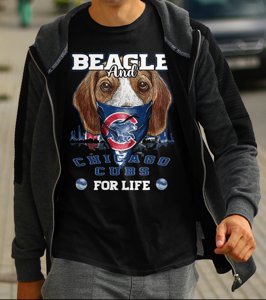 Beagle And Chicago Cubs For Life T-Shirt
