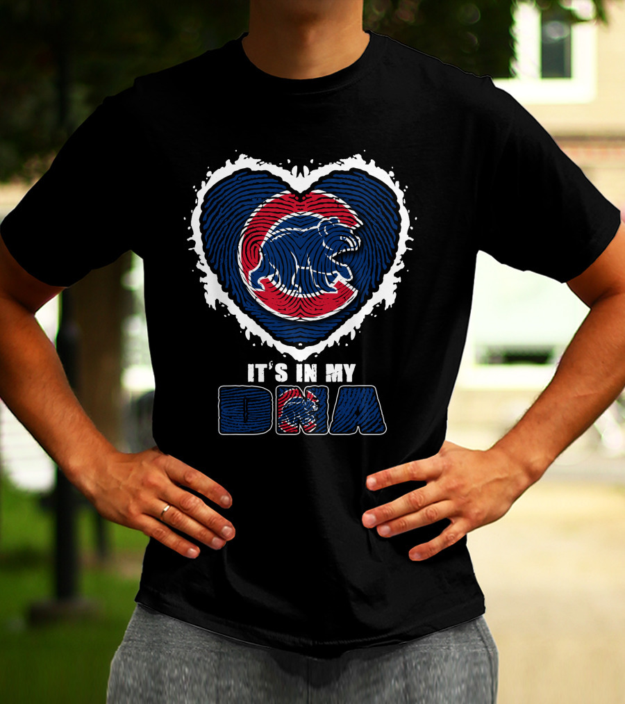 It's In My DNA Chicago Cubs Bear Heart T-Shirt