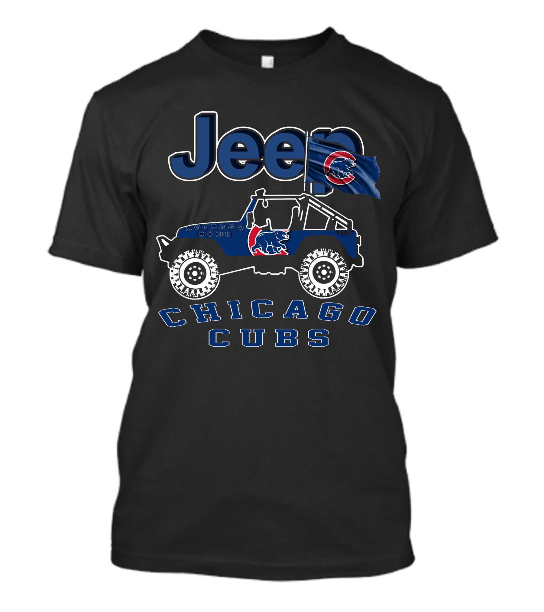 Jeep Chicago Cubs Logo Vehicle T-Shirt