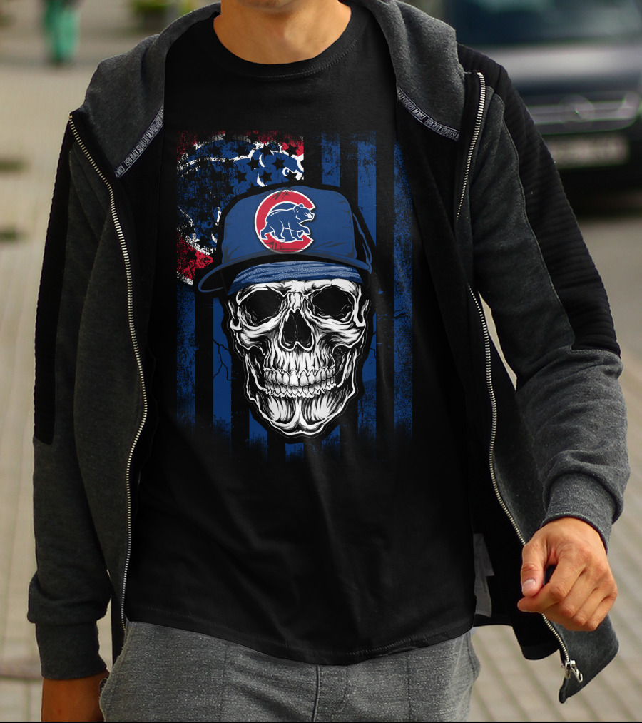 Chicago Cubs Skull T-Shirt