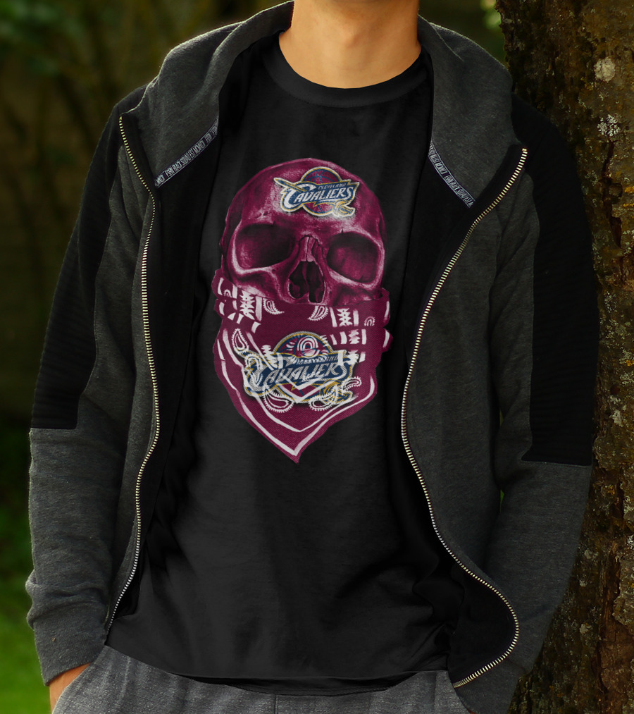 Cleveland Cavaliers Skull With Bandana T-Shirt